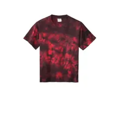 Port & Company&reg; Crystal Tie-Dye Youth T-Shirt Black/Red