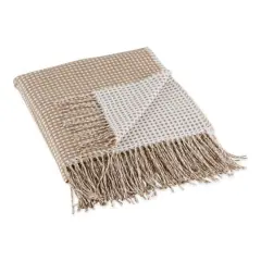 DII&reg; Stone & White Waffle Knit Throw