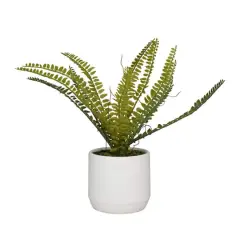 Green Ceramic Contemporary Artificial Foliage, 12" x 15" x 10"