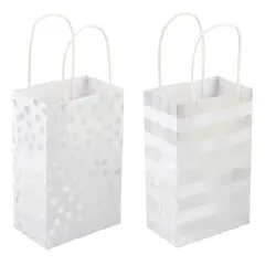 Silver Polka Dot & Stripe Gift Bag Value Pack by Celebrate It&trade;