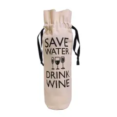Personality Case&trade; Save Water Canvas Wine Bag