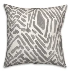 Notches Throw Pillow Gray