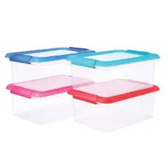 14.5qt. Storage Bins with Lids, 4ct. by Simply Tidy&trade;