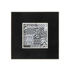 Hello Honey&reg; Black Diagonal Inlay 7" x 7" Photo Frame