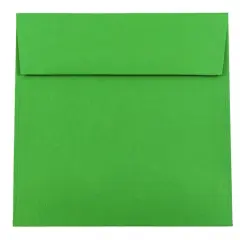 JAM Paper 6.5" x 6.5" Green Square Colored Invitation Envelopes, 25ct.