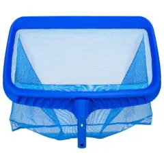Pool Central 19.75" Blue Deep Bag Swimming Pool Leaf Rake Skimmer Head
