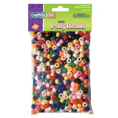 Creativity Street&reg; Bright Pony Beads, 1000ct.