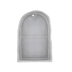 Hello Honey 9" White Reactive Glaze Stoneware Wall Shelf