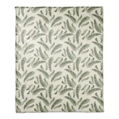 Green Fern Pattern 50" x 60" Coral Fleece Blanket