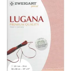 Zweigart&reg; Precut Lugana 25 Count Fabric Ash Rose
