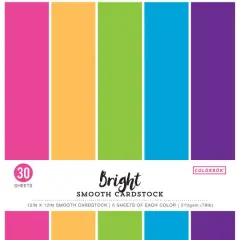 Colorbok&reg; Bright Smooth Cardstock Paper Pad, 12" x 12"