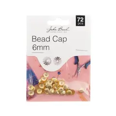 John Bead Must Have Findings 6mm Bead Caps Gold