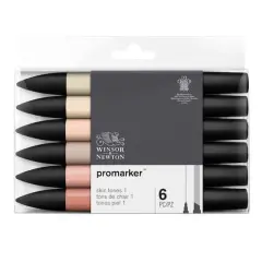 Winsor & Newton&reg; ProMarker&trade; Skin Tones 6 Marker Set