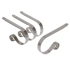 Original MantleClip&reg; Silver Stocking Holders, 4ct.