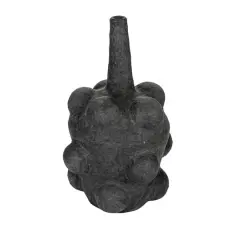 Hello Honey&reg; 21" Black Handmade Paper mache Bubble Vase with Distressed Finish