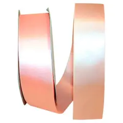 JAM Paper 1.5" x 50yd. Single Face Satin Ribbon Peach