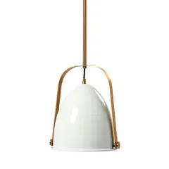 Hello Honey&reg; 5.9ft. 2-Tone Metal Ceiling Light White and Brushed Gold