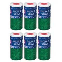 Spectra Glitter 4oz. Green, 6ct.