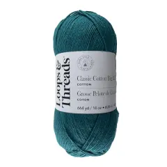 Classic Cotton Big Ball&trade; Solid Yarn by Loops & Threads&reg; Peacock