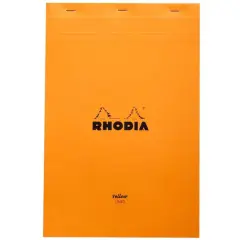 Rhodia&reg; Orange Lined Stapled Pad