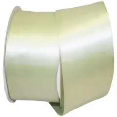 JAM Paper 2.5'' x 50yd. Double Face Satin Ribbon Lime Juice