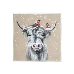 Stupell Industries Snowy Cattle & Birds Farmhouse Wall Art