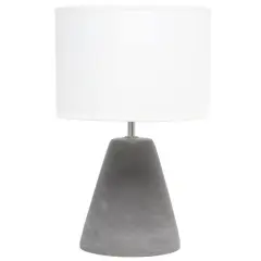 Simple Designs&trade; 14.5" Pinnacle Concrete Table Lamp White