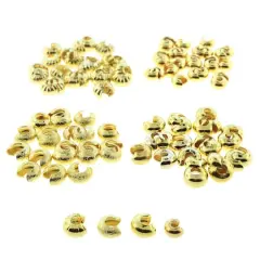 The Beadsmith&reg; Gold Plated Crimp Bead Cover, 80ct.