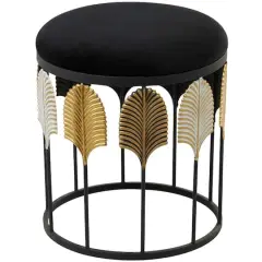 19" Black Metal Contemporary Stool