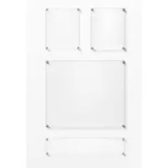 Wexel Art Mondrian 23" Double Panel Wallscape Set Silver