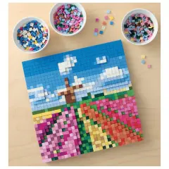 10" x 10" Flower Field Pixelated Brick Art Kit by Make Market&reg;