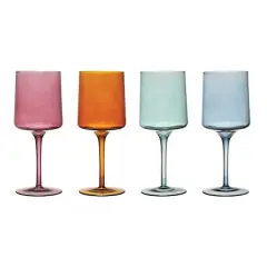 Hello Honey&reg; Multicolor Wine Glass Set