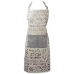 DII&reg; Silver Christmas Collage Chef Apron