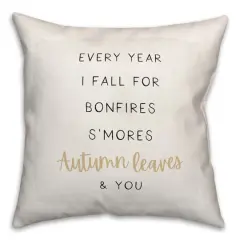 Off-White Fall For You Autumn Throw Pillow
