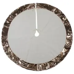 DII&reg; Cream Sequin Velvet Holiday Tree Skirt