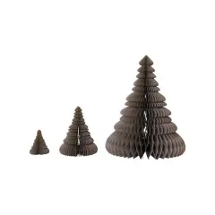 Hello Honey&reg; Round Gray Paper Folding Honeycomb Tree Set with Gold Glitter