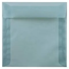 JAM Paper 8" x 8" Square Translucent Vellum Invitation Envelopes, 25ct. Ocean Blue