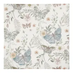 Butterflies Cotton Twill Napkin White