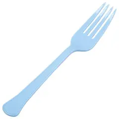 JAM Paper Premium Utensils Plastic Forks Party Pack, 48ct. Light Blue