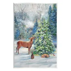 Stupell Industries Winter Woodland Animals Tree Wall Plaque Art