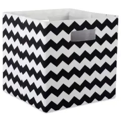 DII&reg; 13" Polyester Chevron Storage Cube Black