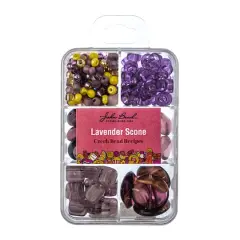 John Bead Czech Glass Recipe Box Beading Kit Lavender Scone