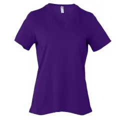 BELLA+CANVAS&reg; Women's Short Sleeve V-Neck T-Shirt Team Purple