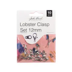 John Bead Must Have Findings 12mm Lobster Clasps Antique Silver