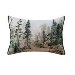 Hello Honey&reg; 20" Embroidered Trees Cotton Lumbar Pillow