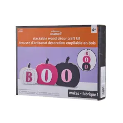 Boo Pumpkins Stackable Wood D&eacute;cor Craft Kit by Creatology&trade;