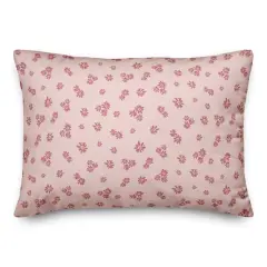 Daisy Pattern Throw Pillow Pink