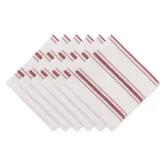 DII&reg; Barn Red Zig Dobby Stripe Cloth Dinner Napkins, 6ct.