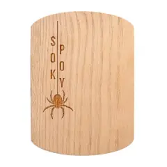 Spooky Hanging Spider 11" x 8" Redwood Oval Cutting Board