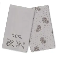 C'est Bon Tea Towel Set Gray